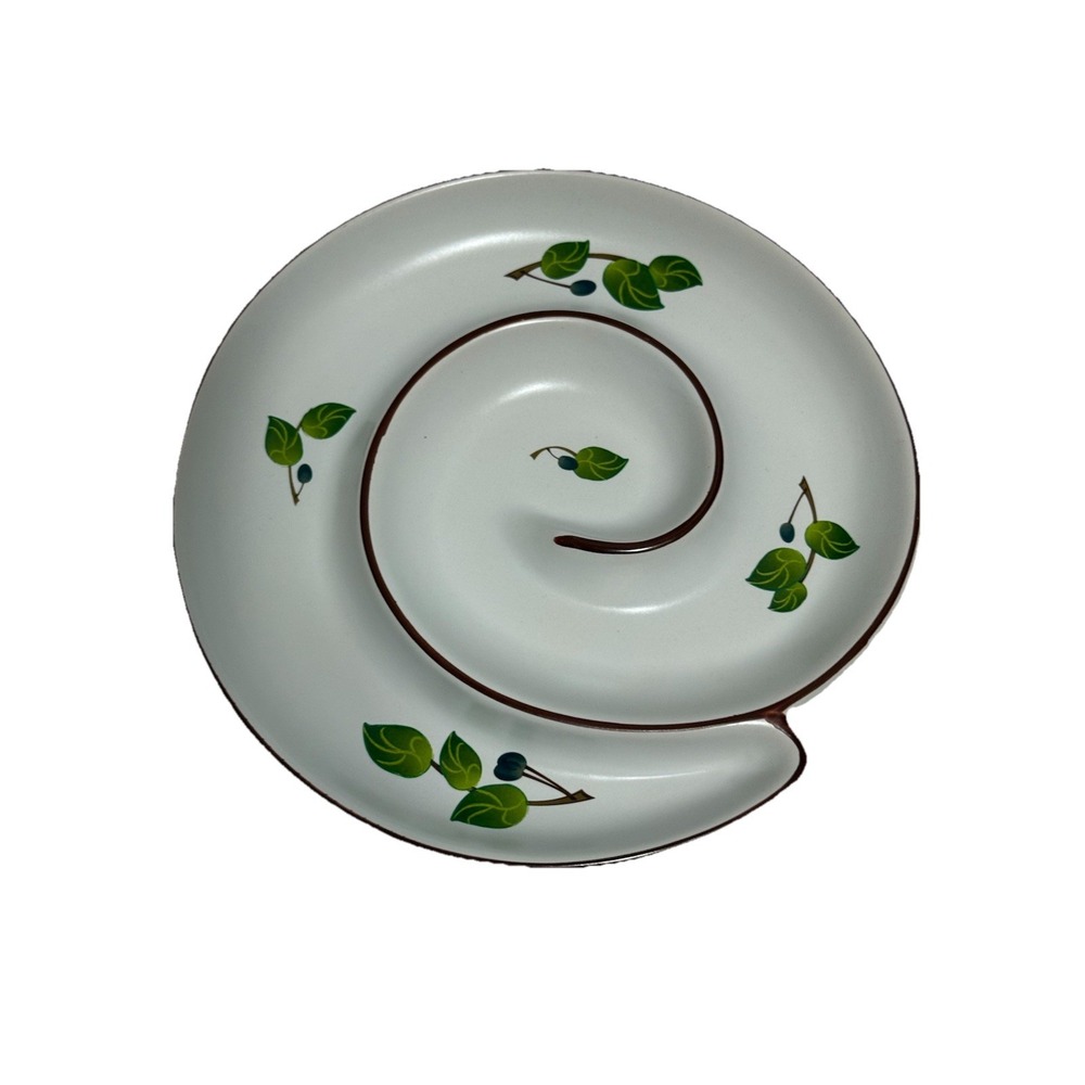 Shonfeld's Spiral Olive Leaf Design Olive / Appetizer Serving Dish 7"